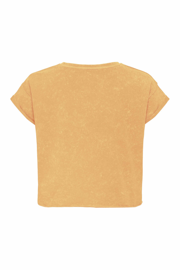 Women's Cropped Apricot Tee