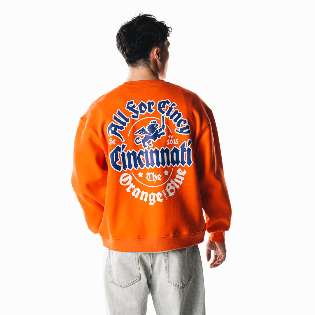 Orange Fleece Crew