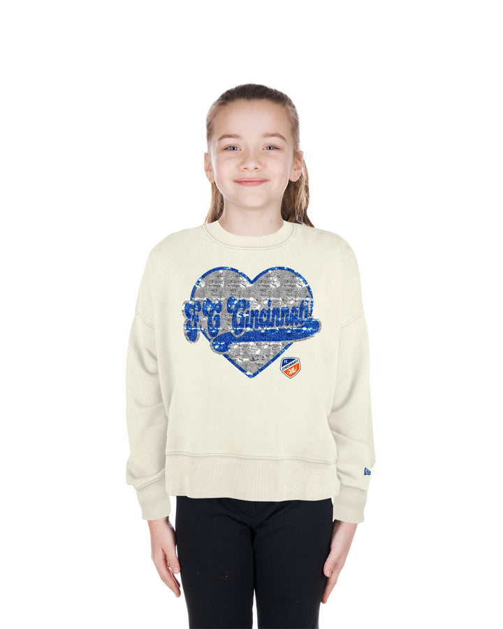 Yth Heart Crewneck