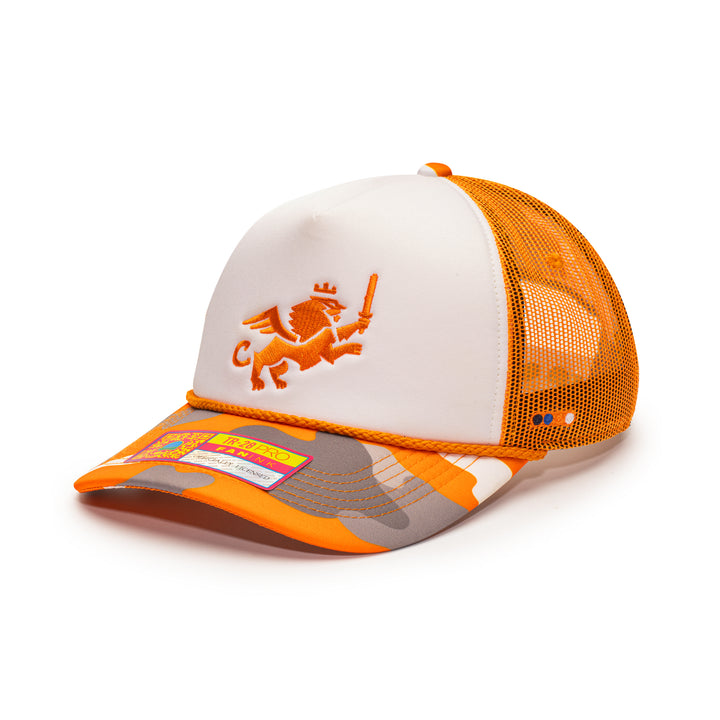 Orange Camo Trucker Hat