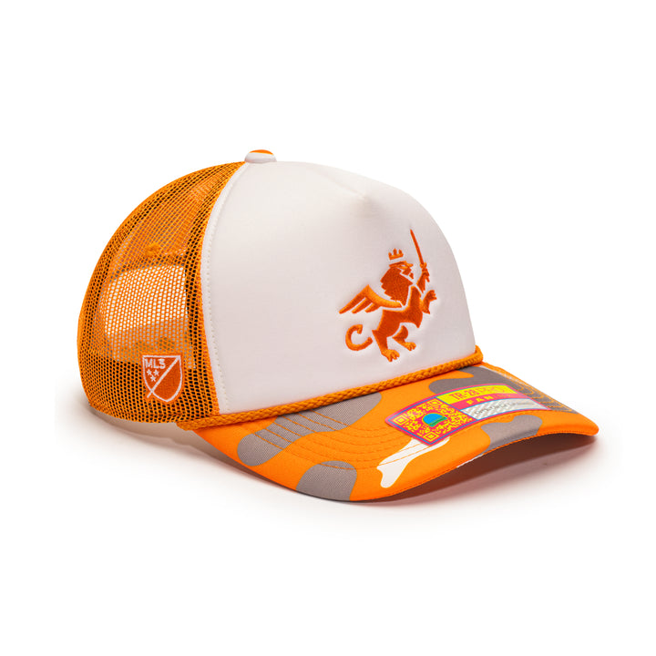 Orange Camo Trucker Hat
